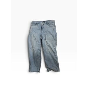 J.Crew 90s Vintage Baggy Jeans Light Wash Blue Denim Wide Leg Tall 34T
